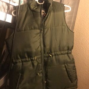 Olive green vest